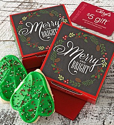 merry and bright cookie card