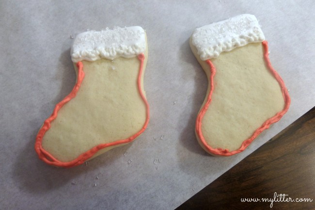 Decorating Stocking Sugar Cookies