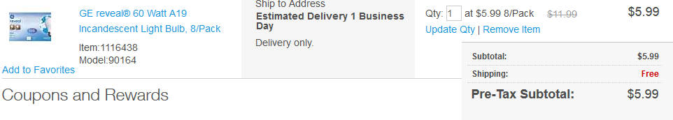 reveal light bulbs staples deal