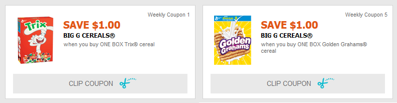 cereal coupons