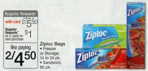 Ziploc bag deal at walgreens