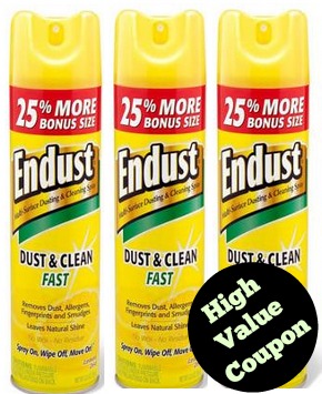 endust high value coupon