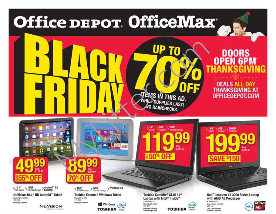 OfficeDepot/Max Black Friday Ad Scan and Printable List Available Now