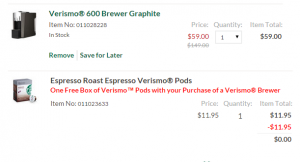 verismo checkout