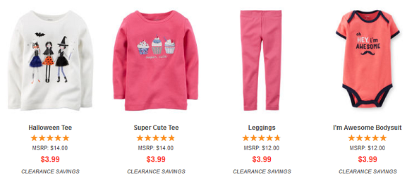 Carter's Clearance: Items Start at $3.99! (Plus In-Store Coupon