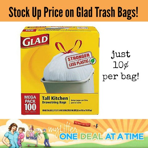 Stock up Price on Glad Trash Bags