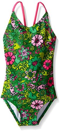 Kanu Surf Girls' Karlie Flower One Piece Swimsuit