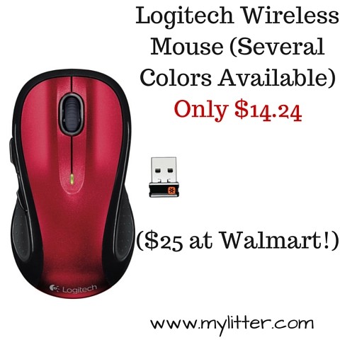 Logitech Wireless Mouse (Several Colors Available) $14.24 (1)