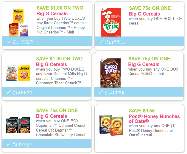 cereal coupons