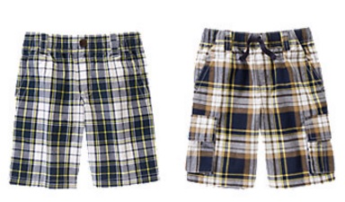 gymboree plaid shorts