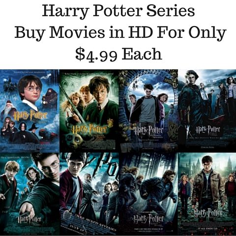 Harry Potter Series Buy Movies in HD For Only $4.99 Each