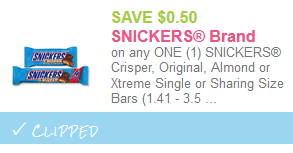 free snickers coupon