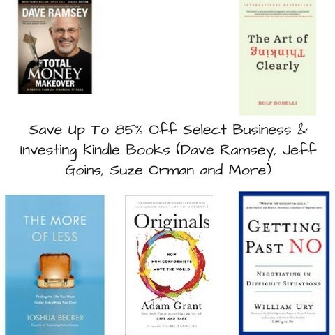 Save Up To 85% Off Select Business & Investing Kindle Books (Dave Ramsey, Jeff Goins, Suze Orman and More)