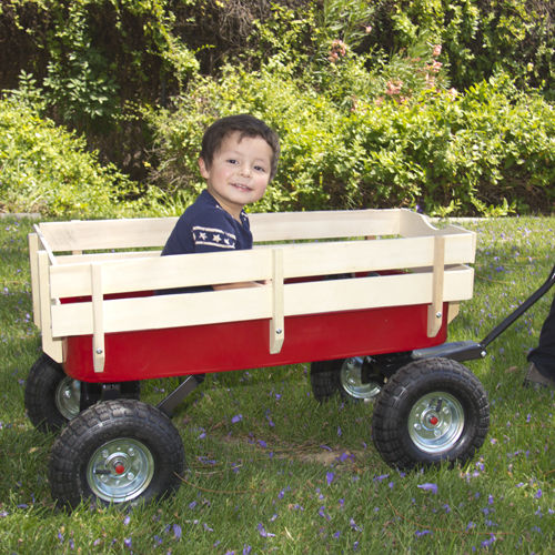 ALL Terrain Pulling Red Wood Wagon w/Railing $65 Shipped! - MyLitter ...