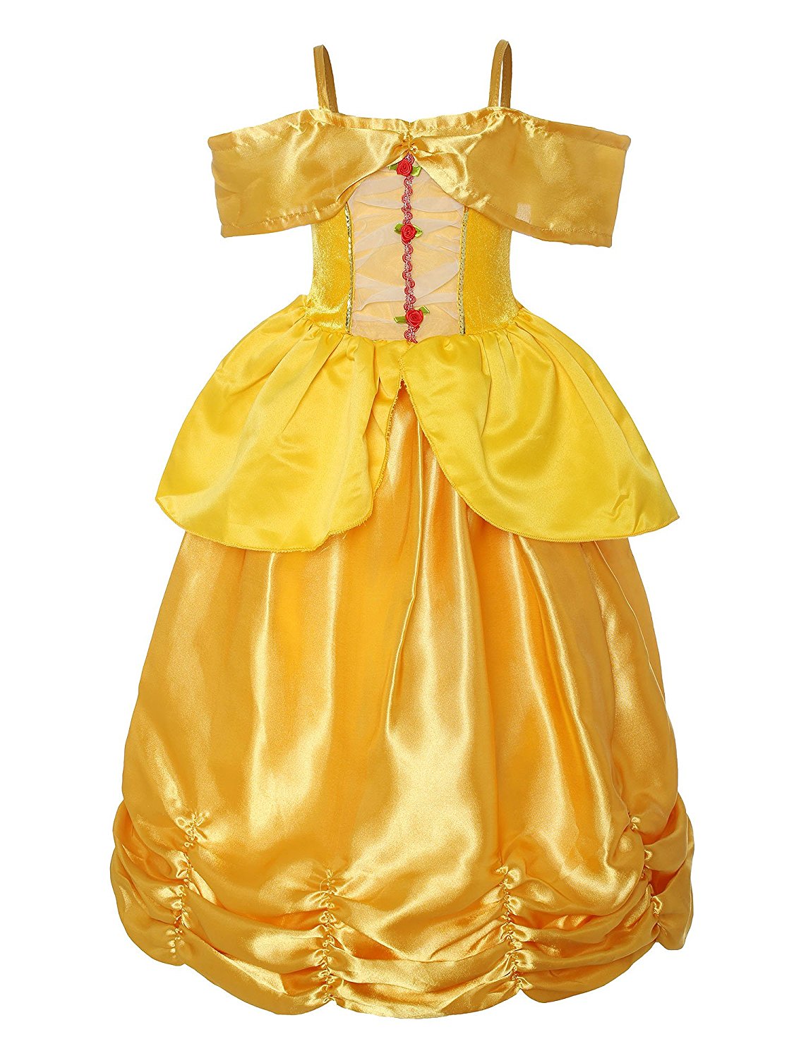 Little Girls Princess Belle Costume Sleeveless Layered Dress up $17.99 ...