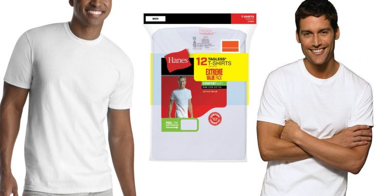 12-Pk Hanes Men's Tagless ComfortSoft Shirts -