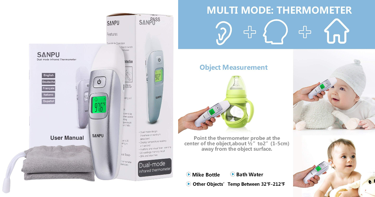 Amazon Infrared Forehead and Ear Thermometer Great Price after Coupon!! MyLitter One Deal