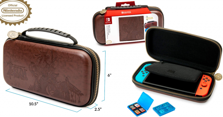 leather zelda switch case