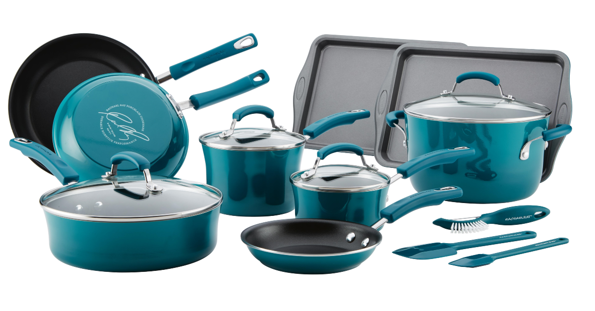 Walmart: Rachael Ray's 16 Piece Classic Brights Porcelain Enamel ...