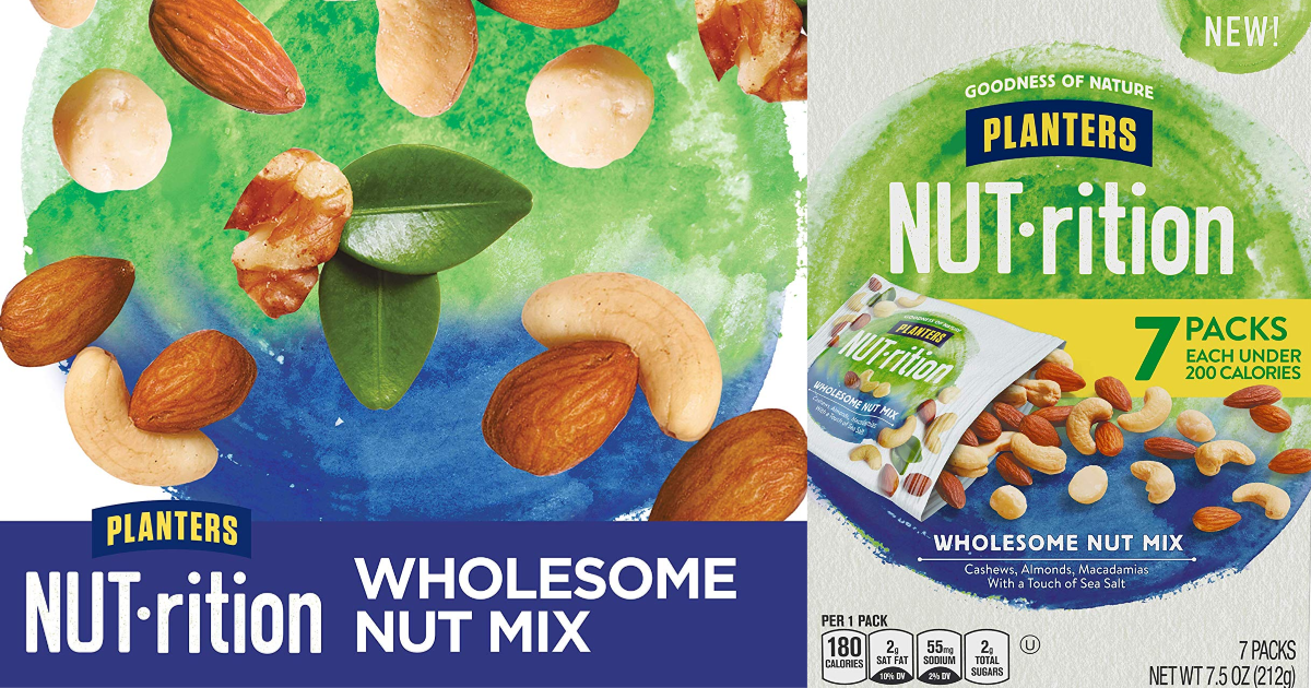 Planters Nutrition Wholesome Nut Mix Pack, 7.5 oz Great Subscribe