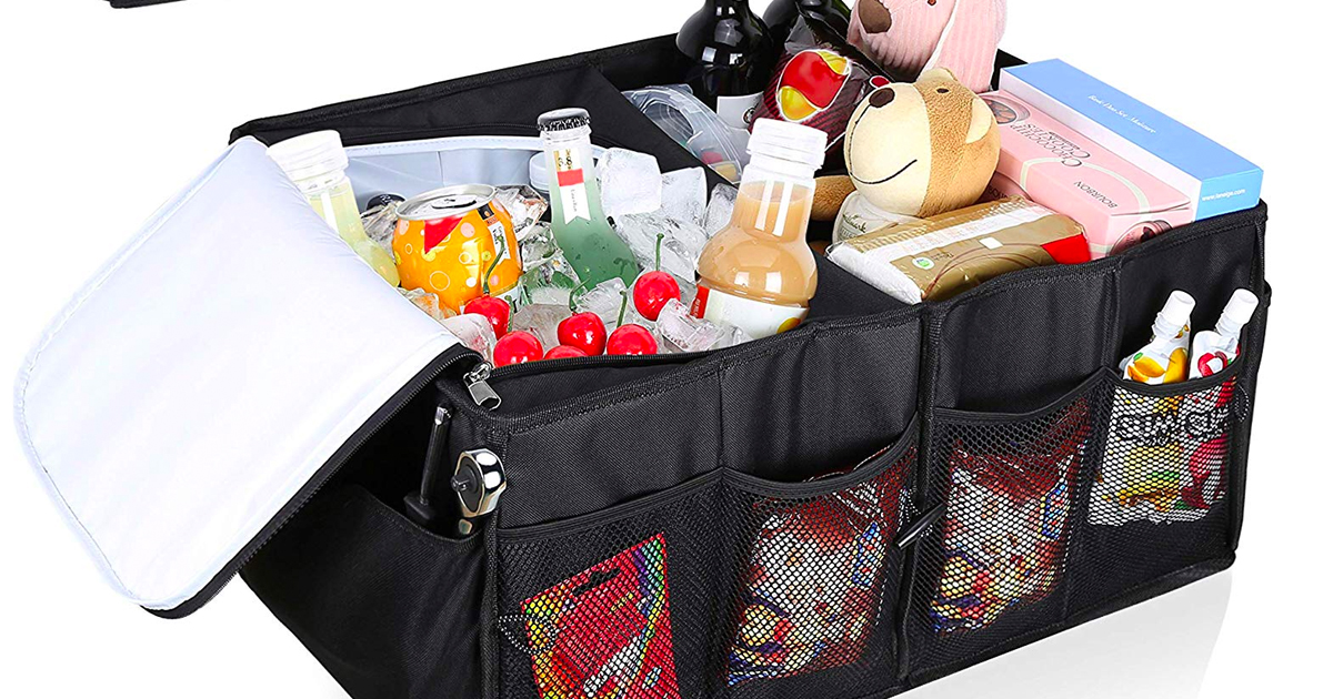 Perfect for Groceries or Snacks on the Go! Car Trunk Organizer with
