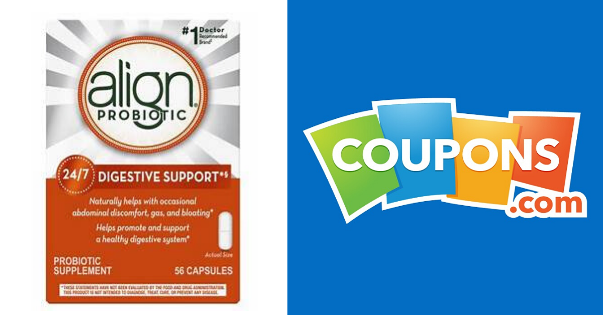 Free Printable Coupons ~ $2 Off (1) Align Probiotic Supplement Product ...